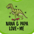 thumbnail image 4 of Inktastic Nana and Papa Love Me Dinosaur Grandson Boys Baby Bib, 4 of 4