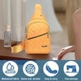 thumbnail image 4 of Bxaolu Crossbody Sling Backpack Shoulder Bag for Women Men, Small Travel Hiking Chest Bag Daypack Multi-Pocket, Orange, 4 of 9