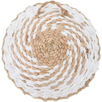 Woven Wall Hanging Baskets for Home Decor Multi Color Round Grass Tray 7.8 Inches
