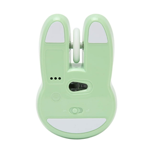 Adjustable DPI Sensitivity Cute Rabbit Mouse, 33ft Effective Range, Battery Powered Silent Gaming Mice with 2.4G , Symmetrical Design for Office Home Travel