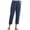 Blue, variant on Sngxgn Womens Loose Fit Casual Pants Elastic Waist Trousers Pants with Pockets(Black,L)