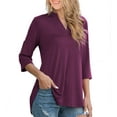 thumbnail image 2 of VERABENDI Women's Plus Size 3X Floral Printed V Neck Tunic in Polyester/Rayon Material, 2 of 4