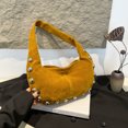 thumbnail image 3 of Axila Hobo Bag Women Suede Solid Color para El Compras Viajes, 3 of 9