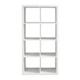 thumbnail image 3 of GZXS 15-Inch Cube Storage Organizer with Opened Back Shelves, Storage Shelves Room Divider, Wood ookcase, 8-Cube, White, 3 of 6
