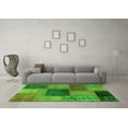 thumbnail image 3 of Ahgly Company Indoor Rectangle Patchwork Green Transitional Area Rugs, 5' x 7', 3 of 4