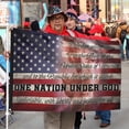 thumbnail image 2 of Bayyon Jesus American Grommet Flag One Nation Under God Flag Banner with Grommets 3x5Feet Man cave Decor, 2 of 4