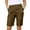Khaki, variant on Sakmal Knee Length Womens Khaki Shorts Plus Size Chino Straight Leg Summer Black Solid Shorts for Women with Pockets