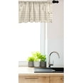 thumbnail image 3 of Ambesonne Geometric Valance Pack of 2, Retro Shabby Checked, 54"X18", Brown Cream, 3 of 3