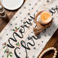 thumbnail image 2 of Christmas Trees Table Runner 120 Inches Long - Winter Xmas Colorful Snowflakes Wood Grain Kitchen Dining Burlap Linen Tablerunner for Small/Round/Square/Wedding/Coffee/Dining Table Party 13 x 120, 2 of 9