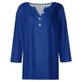 thumbnail image 4 of ZyeKqe Plus Size Shirts for Women Button V Neck Long Sleeve Tops Dressy Loose Fitted Tees Tunic Top Casual Blouses, 4 of 5