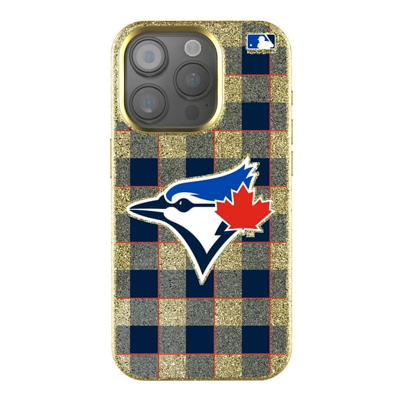 Keyscaper Toronto Blue Jays Plaid Bling iPhone Case