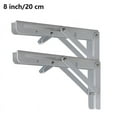 thumbnail image 3 of Heavy Duty Folding Shelf Brackets - 8, 10 & 12 - Wall Mounted for Bench Table with Screws, 3 of 5