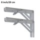 thumbnail image 3 of Heavy Duty Folding Shelf Brackets - 8, 10 & 12 - Wall Mounted for Bench Table with Screws, 3 of 5