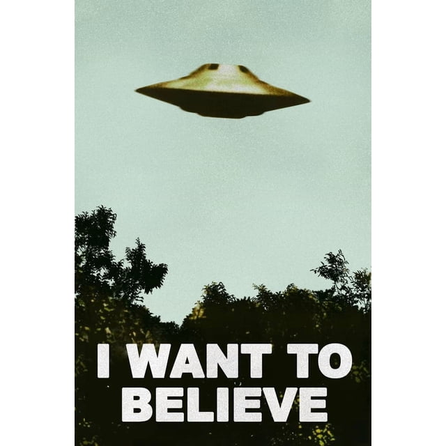 Póster Foundry I Want To Believe UFO Artwork, 31 x 46 cm