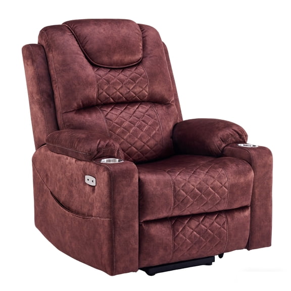 Power Lift Chair with Massage and Heat,Oversized Lift Recliner for Elderly with Extended Footrest,Big and Tall Recliner Single Sofa for Living Room,Cup Holder,Beige
