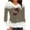Khaki, variant on fheaev Ugly Christmas Sweaters for Women Wine Glass Printed Plush Fluffy Neckline V-Neck Patchwork Long Sleeved Slim Fitting Bottom T-Shirt Top Winter Holiday Pullovers T-Shirt Blouse Top