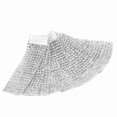thumbnail image 2 of 50 unidades de 8 filas de cintas para servilletas y fajas para sillas, con malla de diamante, para bodas y Navidad, color plateado, 2 of 14