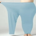 thumbnail image 4 of Plus Size Women's Yoga Pants - High Waist Hip Lifting Workout Leggings (XL-5XL, 18 Colors) | Yubnlvae (Light blue | 3XL), 4 of 6