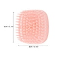 thumbnail image 3 of Unique Bargains 1 Pc Handle Grip Massage Hair Brush for Head Massage 3.15"x3.15"x2.36" Pink, 3 of 6