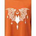 thumbnail image 4 of TRKIYQC mujer moda Halloween polar sudadera esqueleto calabaza murciélago Luna Castillo fantasma estampado cuello redondo manga larga jerséis Tops TRKIYQC moda, 4 of 6