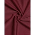 thumbnail image 5 of INSPIRE CHIC Women's Peter Pan Contrast Collar Short Sleeves Flare Dress L Burgundy, 5 of 6