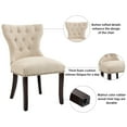 thumbnail image 6 of LONGWIN Classic Tufted Fabric Upholstered Wooden Dining Chair Mid-Back, Beige, Set of 2, 6 of 11