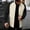 Khaki, variant on Men's Zip Up Jacket Stand Collar Color Block Waffle Knit Elastic Cuffs Athletic Coat with Zipper Pockets Gray Size XL