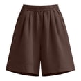 thumbnail image 5 of NTACZA High Swim Shorts For Women Bermuda Elastic Waist With Pockets Wide Leg Vacation For Relaxed Fit Walking Beach Casual Shorts, 5 of 6