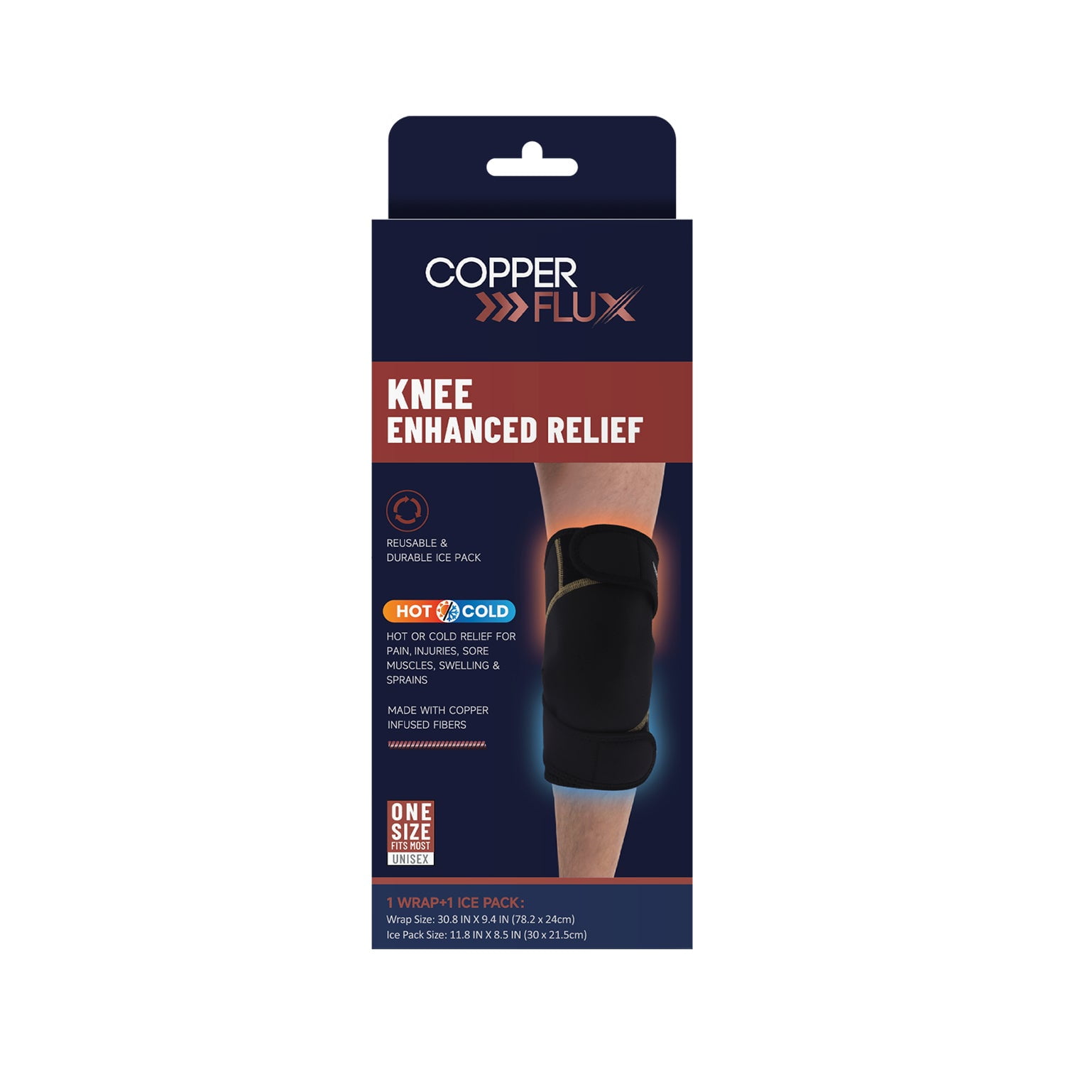 Knee Brace with Hot/Cold Therapy Copper Infused