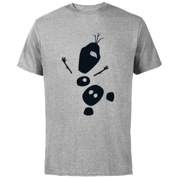 Disney Frozen 2 Olaf Falling Silhouette - Short Sleeve Cotton T-Shirt for Adults - Customized-Athletic Heather