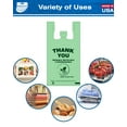 Biodegradable Thank You (100 Pack) CarryOut Bags 11.5×6.5×22 Retail