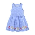 thumbnail image 2 of Toddler Girls Casual Dresses Cartoon Animal Polka Dots Print Round Neck Sleeveless Princess Dress Holiday Wear, 2 of 6