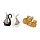 thumbnail image 5 of Elegante Juego De Figuras De Cerdo Cisne, Esculturas De Animales De Cerámica Y Resina Para Escritorio, Estante, Aniversario, Decoración Moderna Coleccionable Para El Hogar, Centro De Mesa., 5 of 8