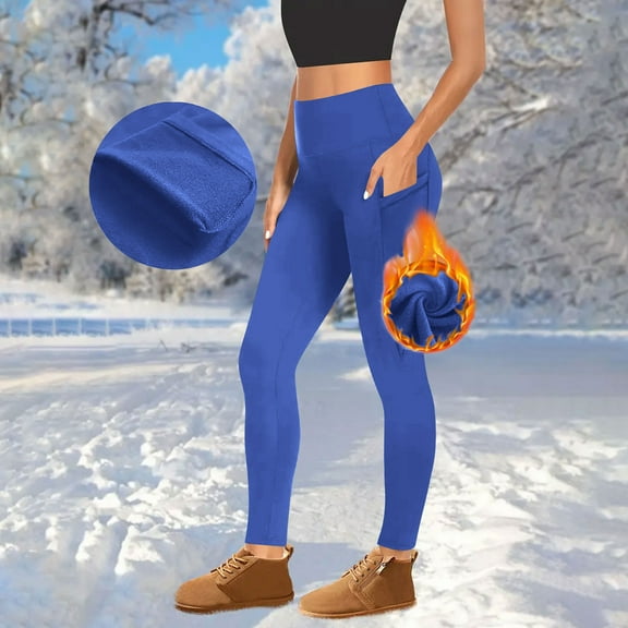 Abomasnow Thick Fleece Lined Leggings for Women Tummy Control High Waisted Workout Thermal Warm Soft Yoga Pants for Cold Winter