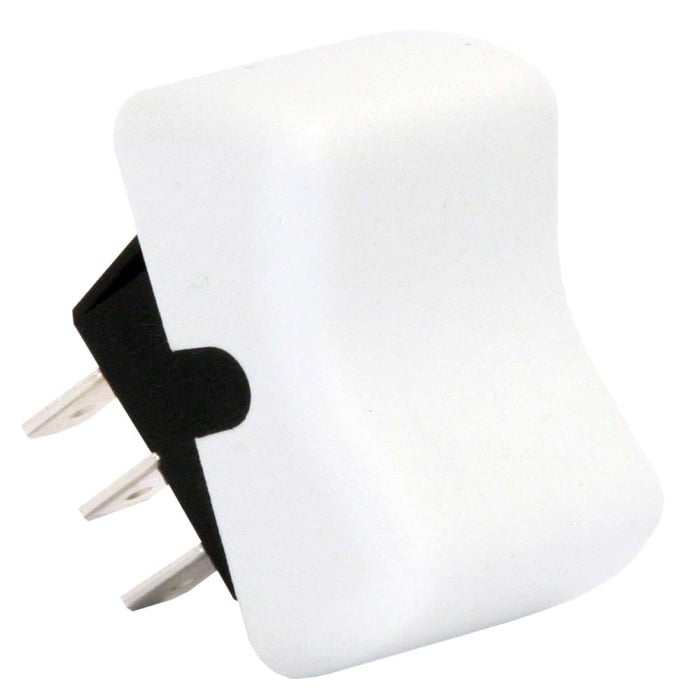 JR Products 13075 White SPDT On/On Switch 
