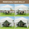 thumbnail image 5 of LAZY BUDDY 10'x10' Canopy Tent Outdoor Pop-Up Canopy W/ 4 Removable Sidewalls Portable Commercial Instant Shelter Gazebo with Carrying Bag for Wedding Picnics Camping - White, 5 of 12
