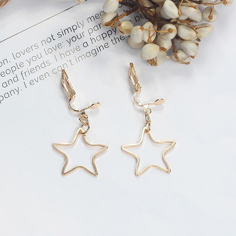 GENUINE 925 Sterling Silver Tiny Star Disc Triangle Threader Earrings UK New 