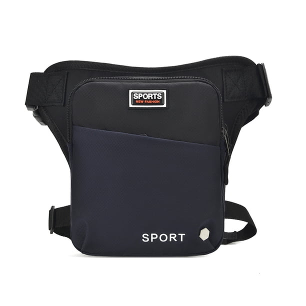 Oxford Drop Leg Bag con cremallera Hombres Pierna Bolsa Accesorios al aire libre (Azul oscuro) JShteea Para Estrenar