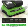thumbnail image 4 of Dual Port Rapid Charger for Green-works 24V Battery for G-24 24V Lithium Battery Compatible with Greenwork 24V Batteries 29842 29852 for 29862 Green-works 24V Battery Charger, 4 of 9