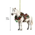 thumbnail image 2 of ToyKingdee Ornaments for Christmas Horse Year of The Horse Christmas Tree Decoration Chinese New Year Ornaments 2D Flat Shape Ornament Racing Gifts for Cowboy, Cowgirl Horses Lovers, 2 of 7