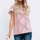 thumbnail image 3 of Gibobby Camisa&nbsp;Moda Mujer Blusa de algodón de manga corta con volantes y retazos de encaje para mujer Top Plus（Rosa， XXXL), 3 of 5