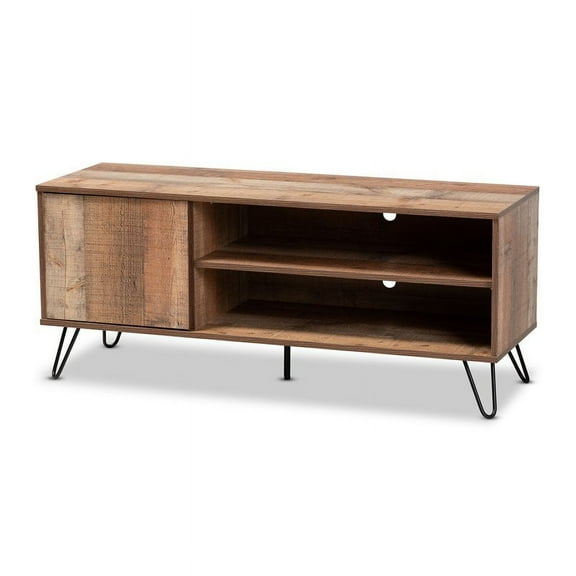 Bowery Hill 1-Door Wood TV Stand in Rustic Oak