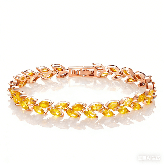 Women's Tennis Bracelets Luxury Slender Rose Gold Plated Bracelet with Sparkling Cubic Zirconia Bracelet Jewelry Gifts for Her