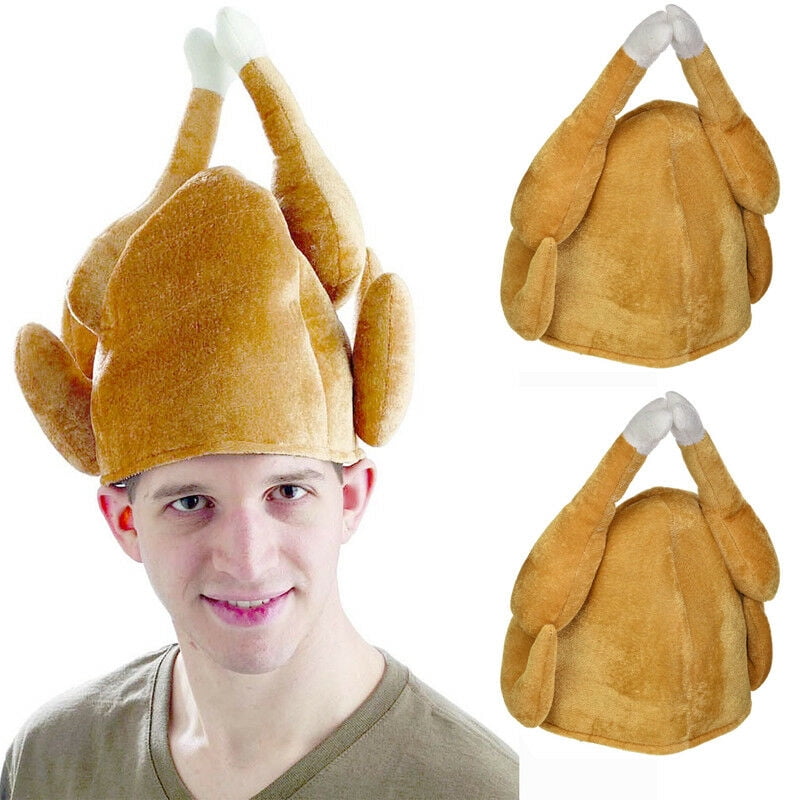 FOCUSNORM Turkey Thanksgiving Novelty Cooked Chicken Bird Secret Santa Fancy Dress Hat Walmart