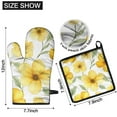 thumbnail image 6 of Pioneer Flower Kitchen Oven Mitt and Pot Holder Sets 4 Pcs for Baking, Cooking and Grilling, Heat Resistant Up To 392 °F, 6 of 7