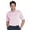 Pink, variant on Monterey Club Men's Tonal Pinstripe Texture Solid Golf Polo Shirt #1087