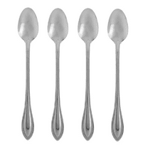 Oneida American Harmony 18/8 Stainless Steel Iced Beverage Spoon (Set of Four)