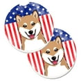 thumbnail image 1 of Drapeau Américain & Shiba Inu Ensemble de 2 Porte-Gobelet Coaster Voiture, 1 of 1