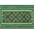 thumbnail image 1 of Ahgly Company Machine Washable Indoor Rectangle Oriental Turquoise Blue Traditional Area Rugs, 5' x 7', 1 of 4