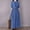 Blue, variant on Summer Dresses for Women Casual Maxi Dress Short Sleeve Shirt Dress Swing A Line Tunic Dress with Pockets Coffee XXL
